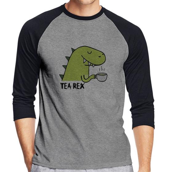 Imagem de Camiseta Raglan Tea-Rex Manga 3/4 - Foca na Moda