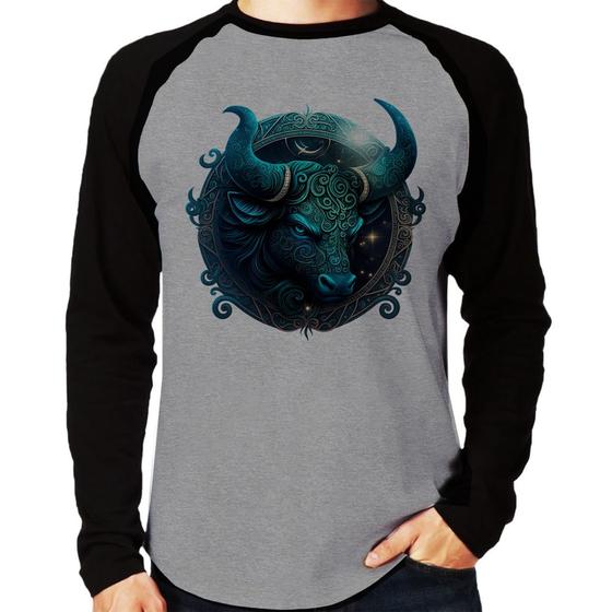 Imagem de Camiseta Raglan Touro Sígno Manga Longa - Foca na Moda