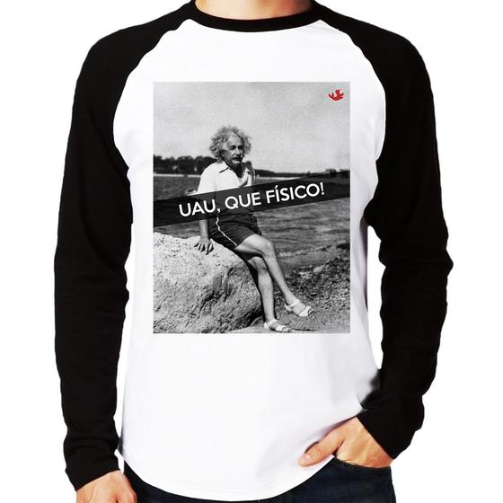 Imagem de Camiseta Raglan Uau, que físico Manga Longa - Foca na Moda