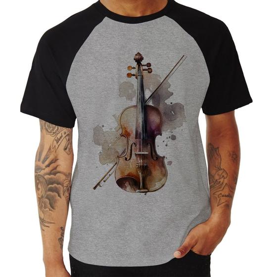 Imagem de Camiseta Raglan Violino - Foca na Moda