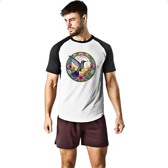 Imagem de Camiseta Raglan Vitral Beija-flor