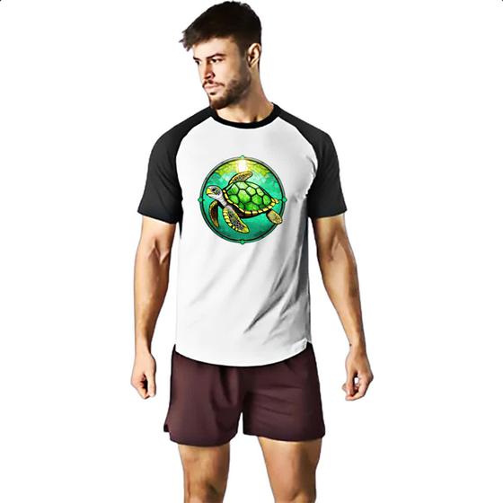 Imagem de Camiseta Raglan Vitral tartaruga