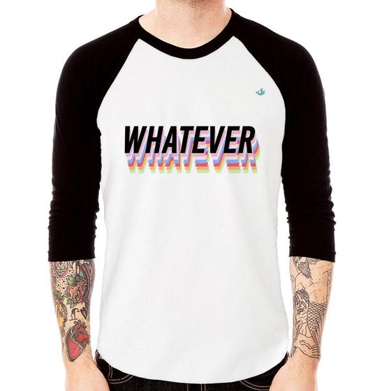 Imagem de Camiseta Raglan Whatever Manga 3/4 - Foca na Moda