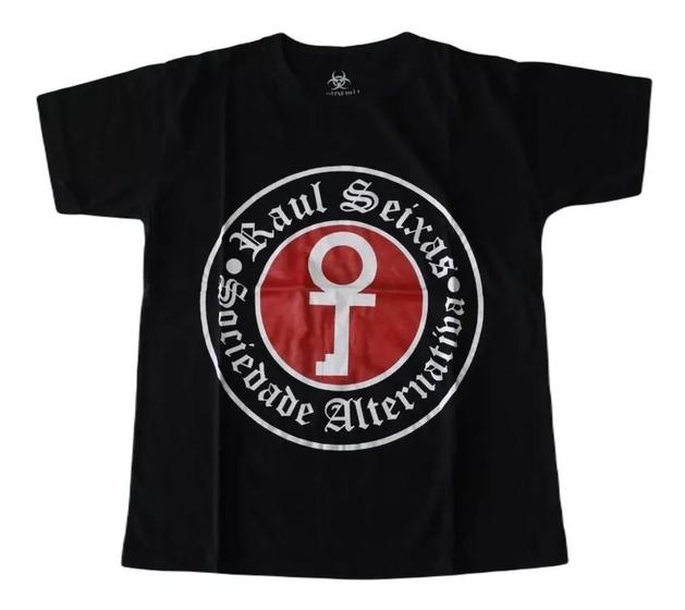 Imagem de Camiseta Raul Seixas Sociedade Alternativa Preta MPB Cantor Rock Nacional EPI041 BM