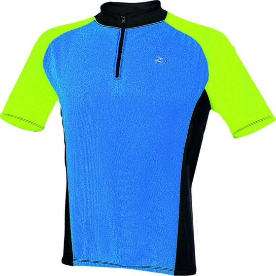 Imagem de Camiseta realtex 998 com ziper m/c azul/preto g