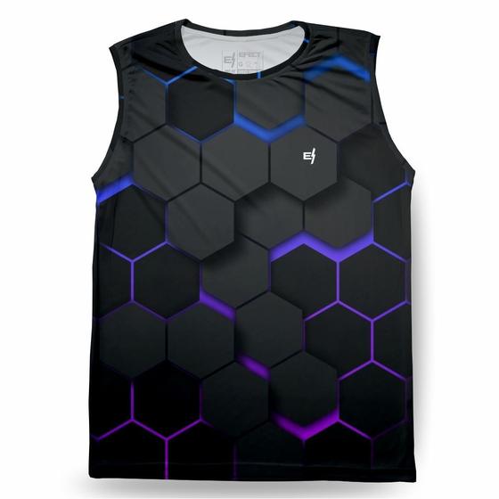 Imagem de Camiseta Regata Academia Masculina Fitness Dry Funcional Musculação treino proteção UV