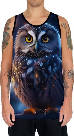 Imagem de Camiseta Regata Animais Corujas Misticas Aves Noturnas HD 5