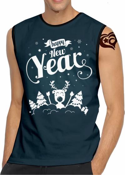 Imagem de Camiseta Regata Ano novo MASCULINA reveillon Rena