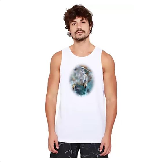 Imagem de Camiseta Regata Apanhador de sonhos lobo cinza