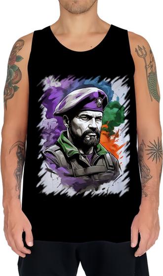 Imagem de Camiseta Regata Boina Roxa Soldado Batalhão 5