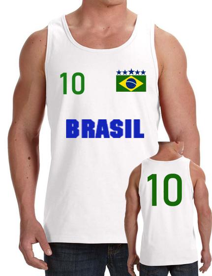 Imagem de Camiseta REGATA BRASIL com numero adulto infantil