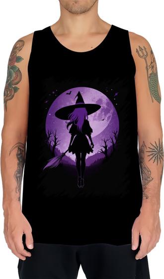 Imagem de Camiseta Regata Bruxa Halloween Púrpura Festa 12