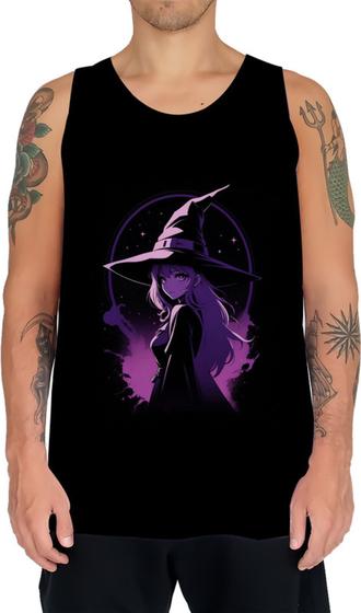 Imagem de Camiseta Regata Bruxa Halloween Púrpura Festa 7