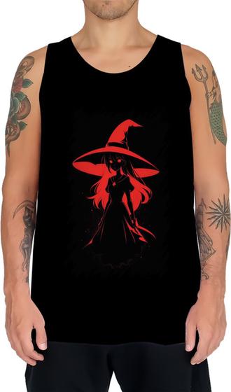 Imagem de Camiseta Regata Bruxa Halloween Vermelha 8