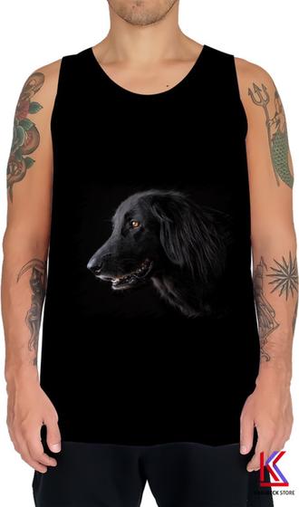 Imagem de Camiseta Regata Cachorro Lind Flat coated Retriever Dog 1