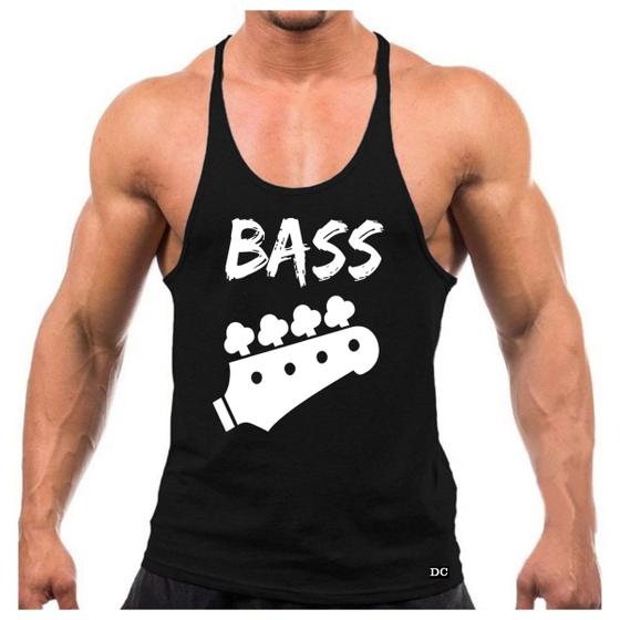 Imagem de Camiseta Regata Cavada Masculina Academia Treino Bass