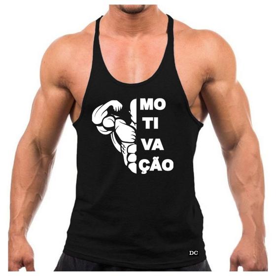 Imagem de Camiseta Regata Cavada Masculina Machão Treino Academia Fitness Estampada Motivação