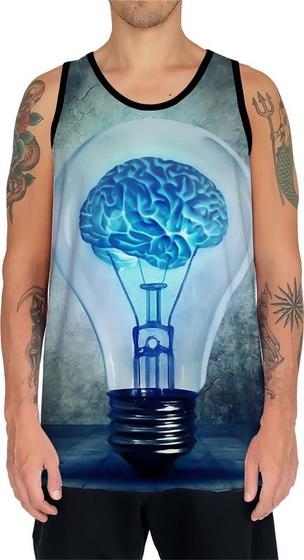 Imagem de Camiseta Regata Cérebro Inteligência Mental Psicologia HD 3