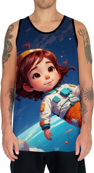 Imagem de Camiseta Regata Crianças Astronautas Planetas Galáxias 12