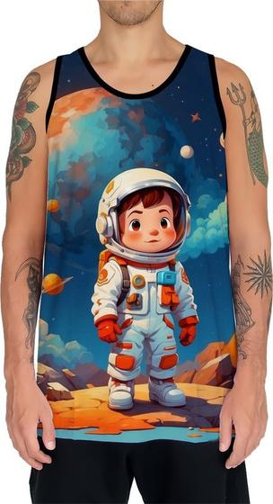 Imagem de Camiseta Regata Crianças Astronautas Planetas Galáxias 7