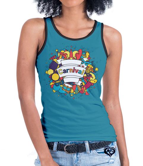 Imagem de Camiseta regata de Carnaval FEMININA Festa Azul