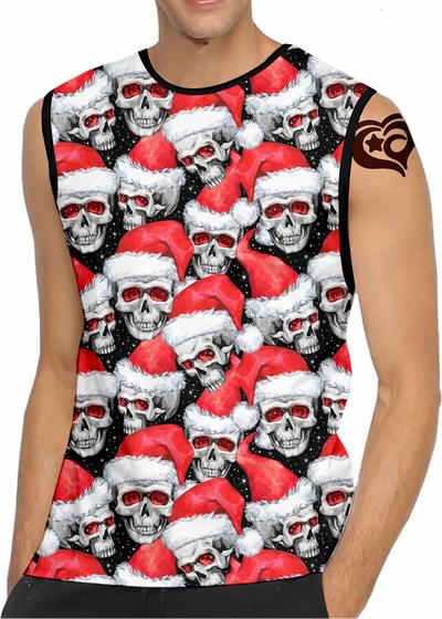 Imagem de Camiseta Regata de Natal Caveira MASCULINA Reveillon