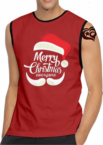 Imagem de Camiseta Regata de Natal Feliz MASCULINA Papai Noel Vermelho