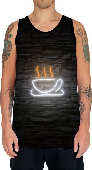 Imagem de Camiseta Regata Estampas Eu amo Café Coffee Grãos Arte HD 12