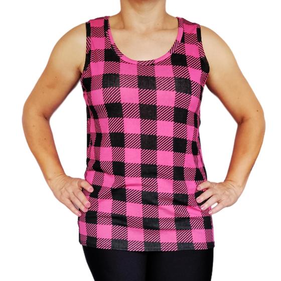 Imagem de Camiseta Regata Feminina Básica Estampas Sortidas Viscolycra Pp ao Plus Size