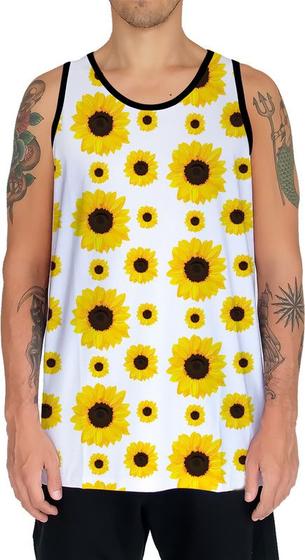 Imagem de Camiseta Regata Flor do Sol Girassol Natureza Amarela HD 6