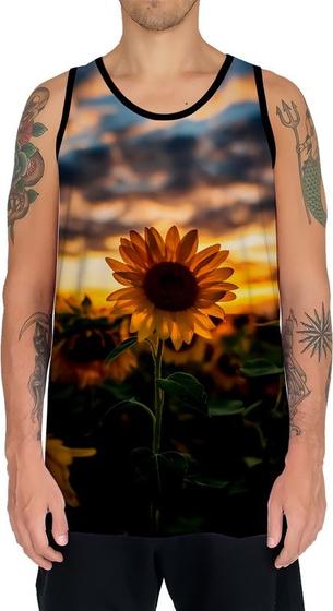 Imagem de Camiseta Regata Flor do Sol Girassol Natureza Amarela HD 8