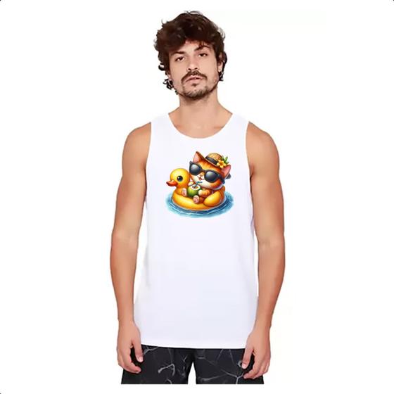 Imagem de Camiseta Regata Gato na boia