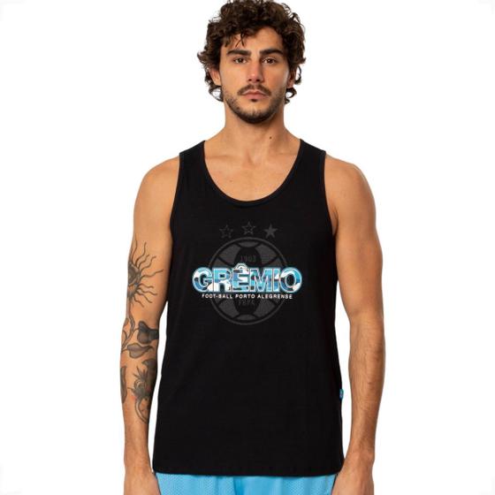 Imagem de Camiseta Regata Grêmio Oficial Torcedor Futebol Algodão