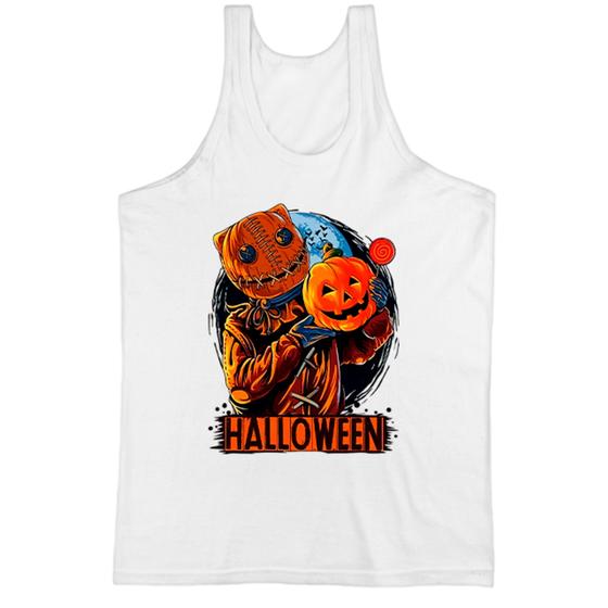 Imagem de Camiseta Regata Halloween Espantalho doces ou travessuras