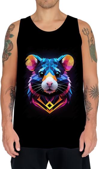 Imagem de Camiseta Regata Hamster Neon Pet Estimação 10