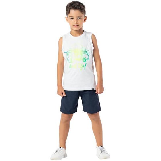 Imagem de Camiseta Regata Infantil Menino Cores Algodão Verão 365690