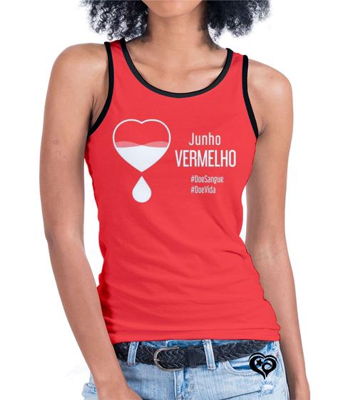 Imagem de Camiseta regata Junho Vermelho FEMININA Coração