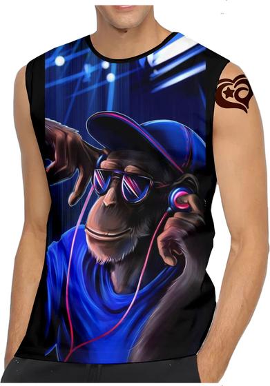 Imagem de Camiseta Regata Macaco MASCULINA Animal Blusa