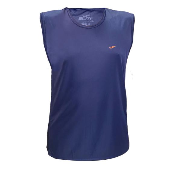 Imagem de Camiseta Regata Masculina Elite Marinho/Laranja Plus Size