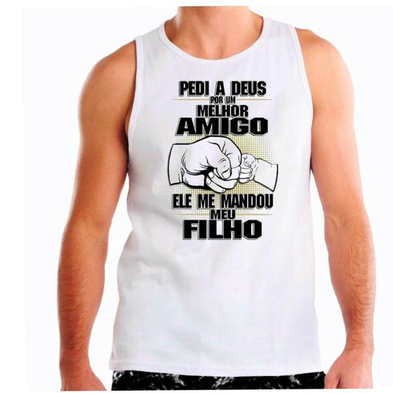 Imagem de Camiseta regata masculina pedi a Deus amigo filho papai pai dia dos pais