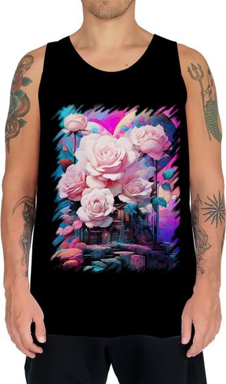 Imagem de Camiseta Regata Mulher de Rosas Paixão 21