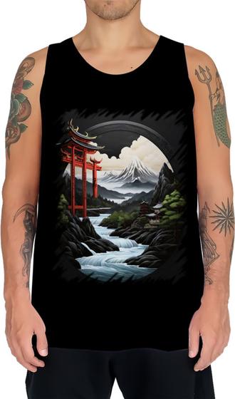 Imagem de Camiseta Regata Paisagem Oriental Portão Torii 14