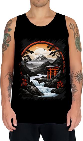 Imagem de Camiseta Regata Paisagem Oriental Portão Torii 4