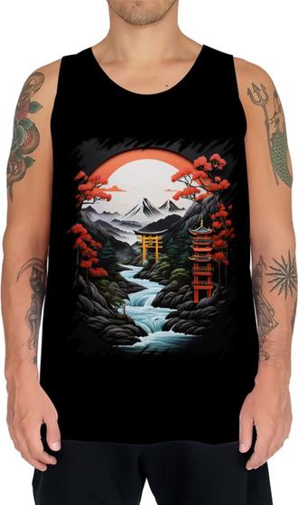 Imagem de Camiseta Regata Paisagem Oriental Portão Torii 8