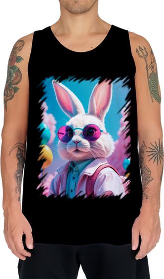 Imagem de Camiseta Regata Páscoa Coelhinho Traços Vaporwave 3