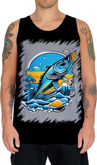 Imagem de Camiseta Regata Pesca Esportiva Peixes Azul Paz 2