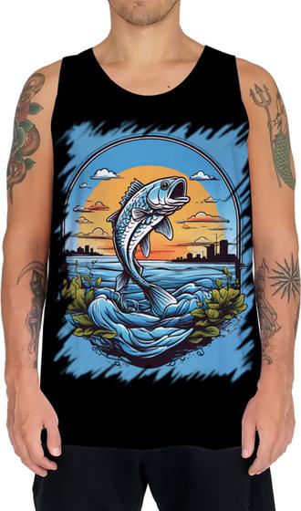 Imagem de Camiseta Regata Pesca Esportiva Peixes Azul Paz 3