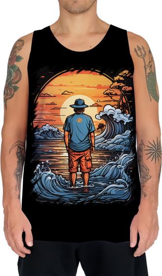 Imagem de Camiseta Regata Pesca Esportiva Pôr do Sol Peixes 12