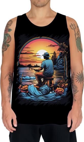 Imagem de Camiseta Regata Pesca Esportiva Pôr do Sol Peixes 15