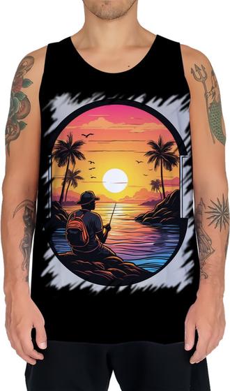 Imagem de Camiseta Regata Pesca Esportiva Pôr do Sol Peixes 16